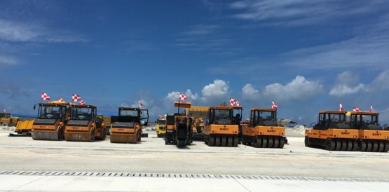 SANY road machines in Maldives International Airport SANY road machines in Maldives International Airport