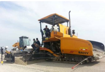SANY pavers in Vietnamese expressway construction SANY pavers in Vietnamese expressway construction