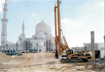 SANY SR220C drilling rigs in Sheikh Zayed Grand Mosque