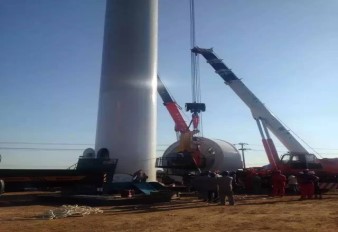 SANY crane machine proves high lifting performance in wind turbine installation