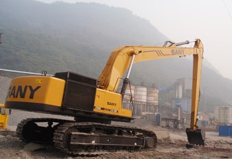 SANY digger in residential buildings construction in Belgium