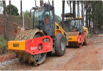 SANY road rollers in the Sao Paulo Ring Expressway project in Brazil
