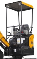 open cab of mini excavators