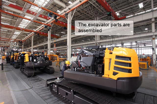 SANY excavator assembly facility- the most beautiful factory in China SANY excavator assembly facility- the most beautiful factory in China