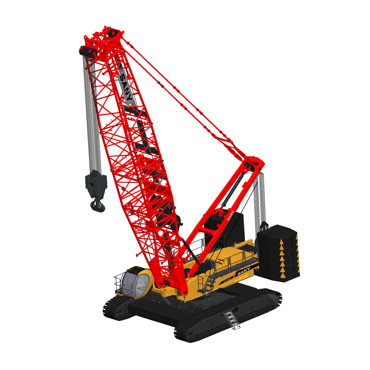 沸騰ブラドン | Crane Crawler 280t | SCC2800A Crawler Group SANY | Crane ウエイトトレーニング