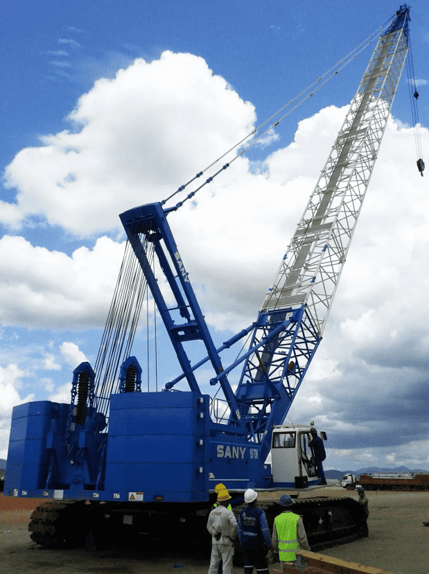 SANY crawler crane in operation