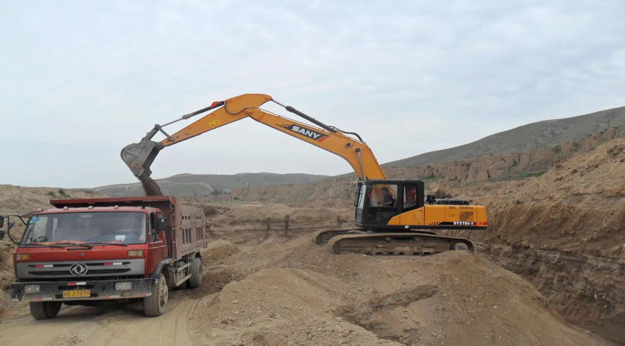 Cuchara excavadora en construcción