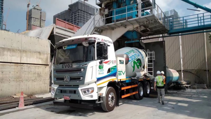 Concrete construction site