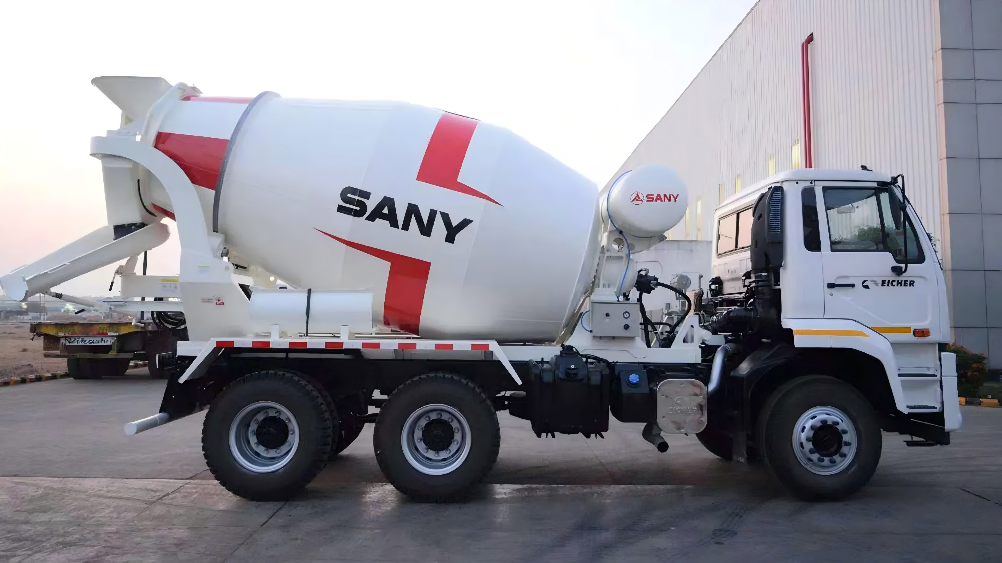 SANY truck mixer at work