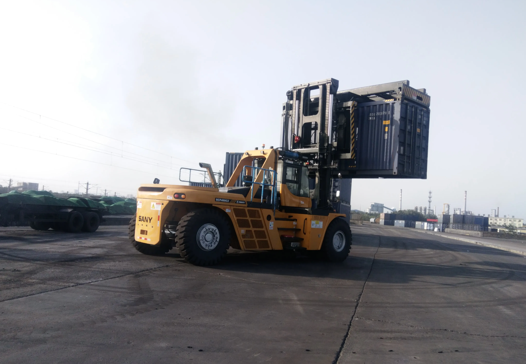 Forklift truck at work