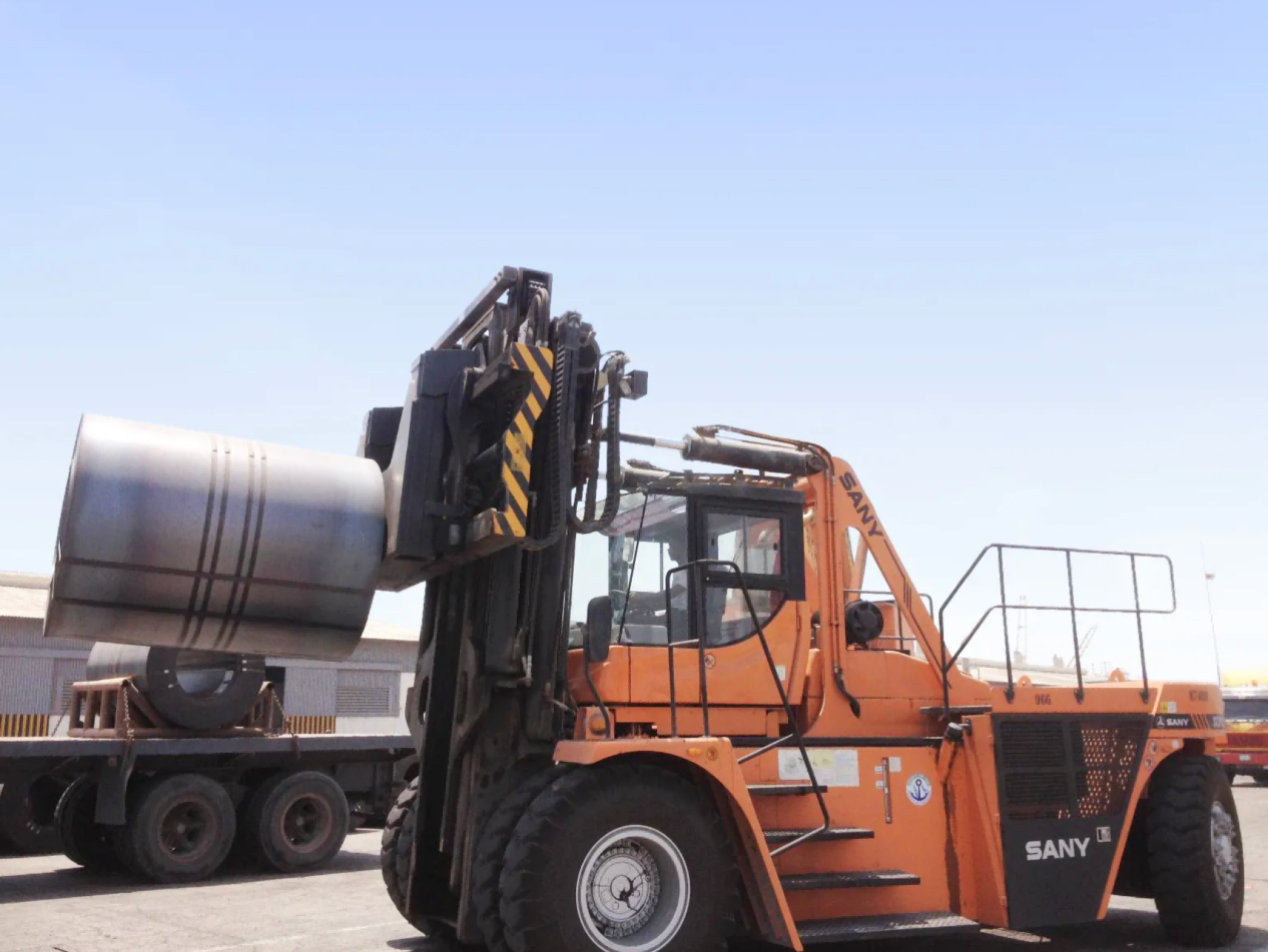 Forklift in operation