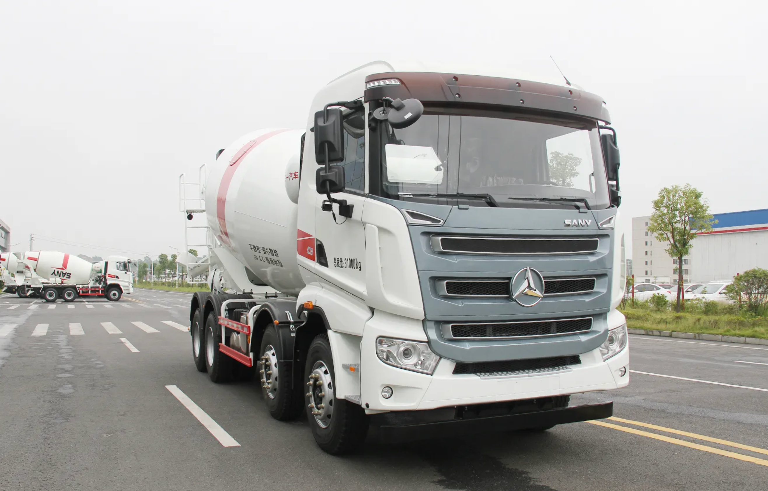 SANY truck mixer in concrete transit