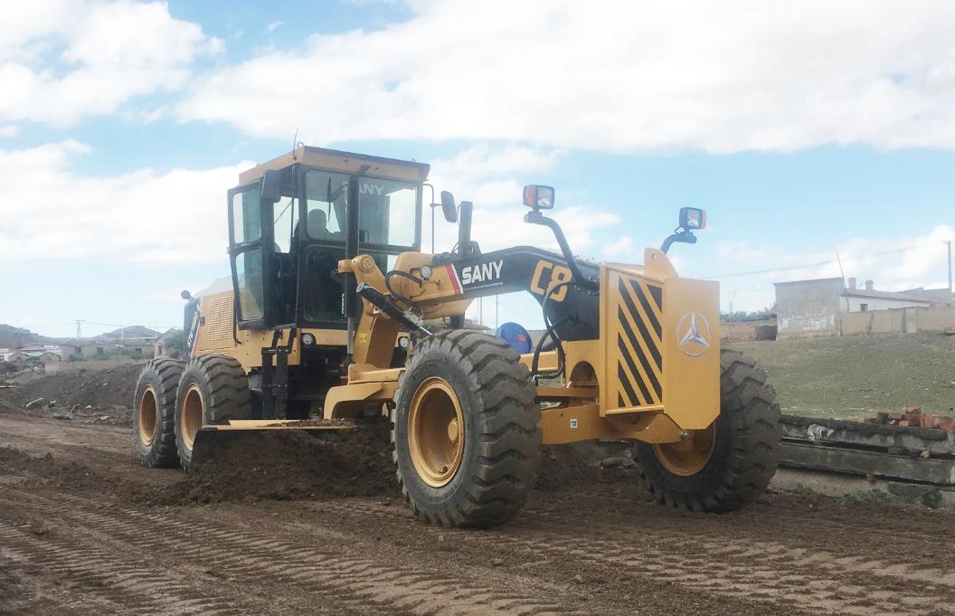 SANY STG Series Motor Grader under construction
