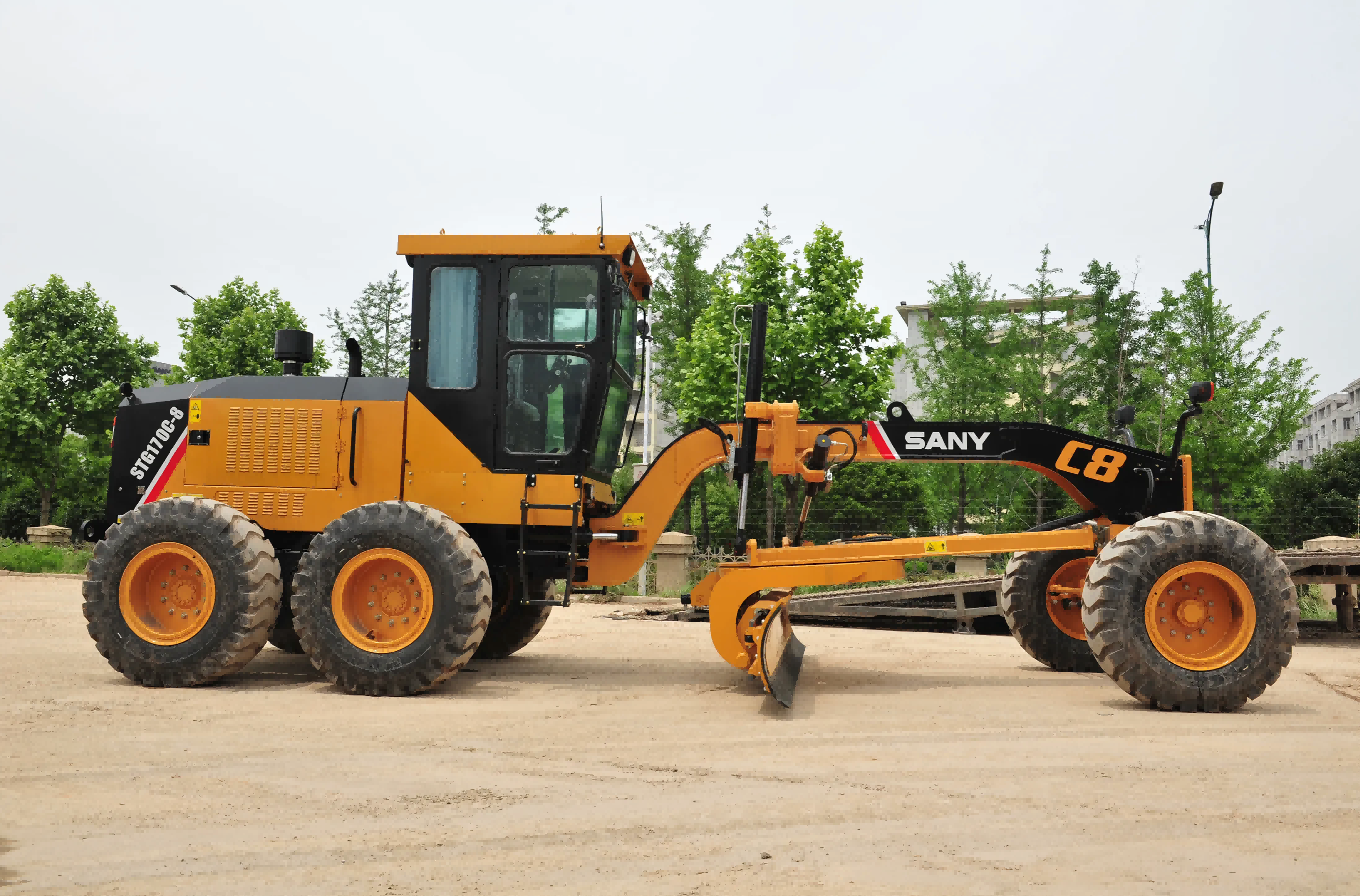 SANY motor grader in operation