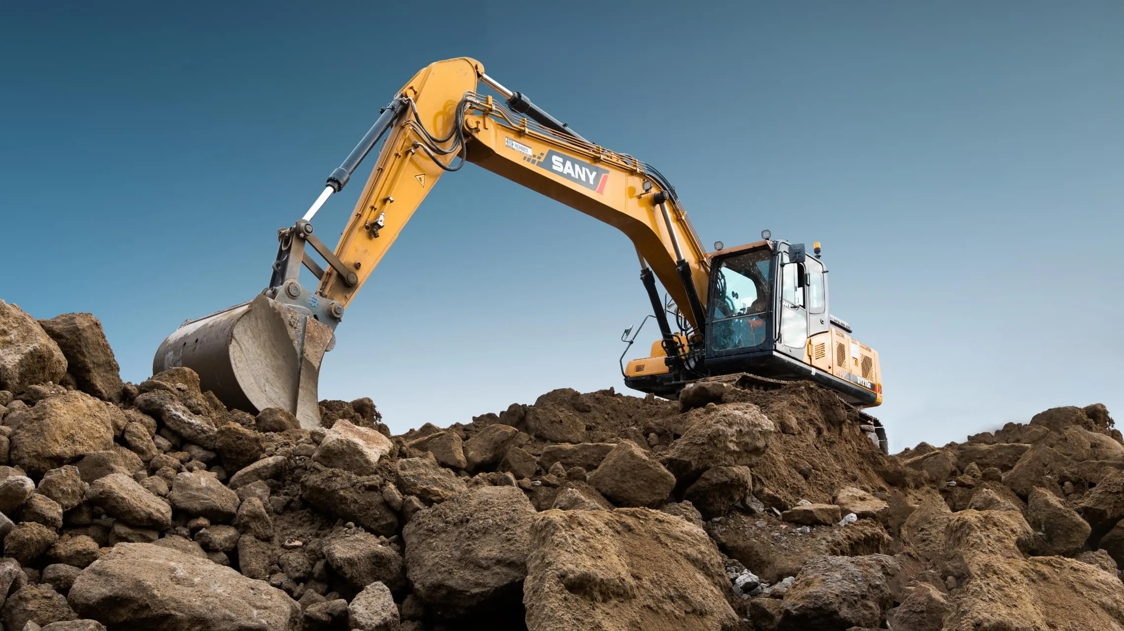Excavadora en acción
