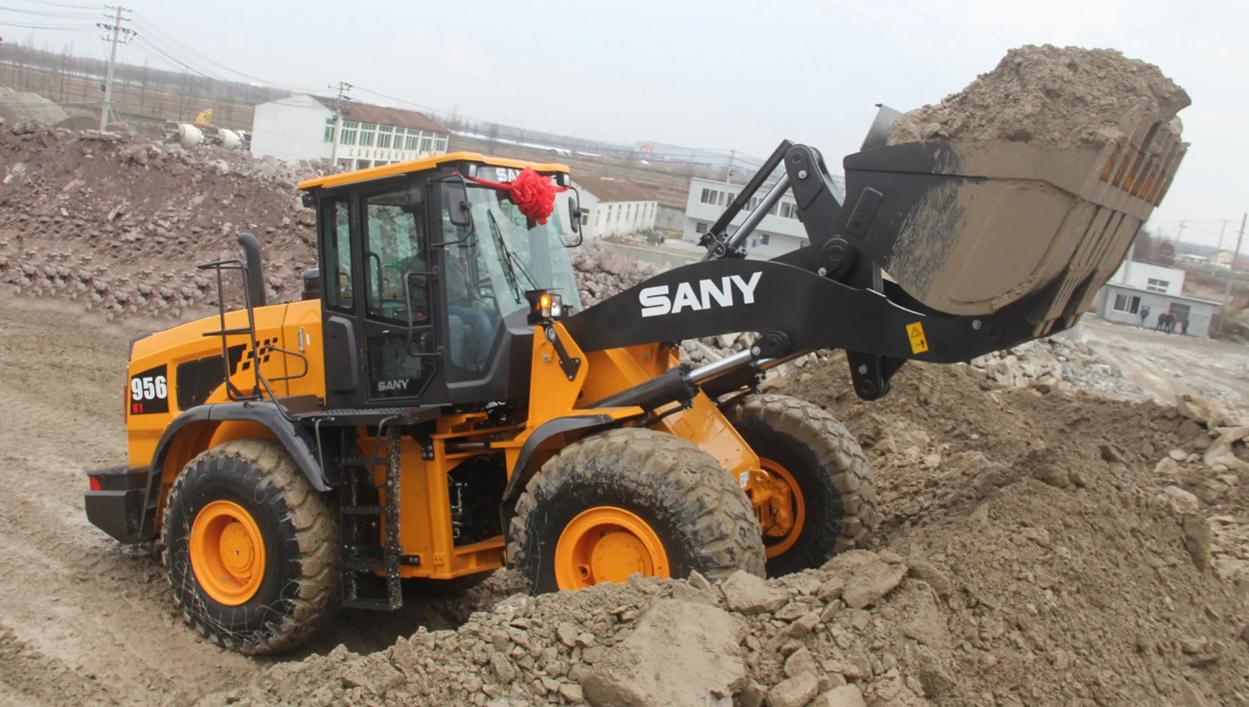 A SANY wheel loader in operation