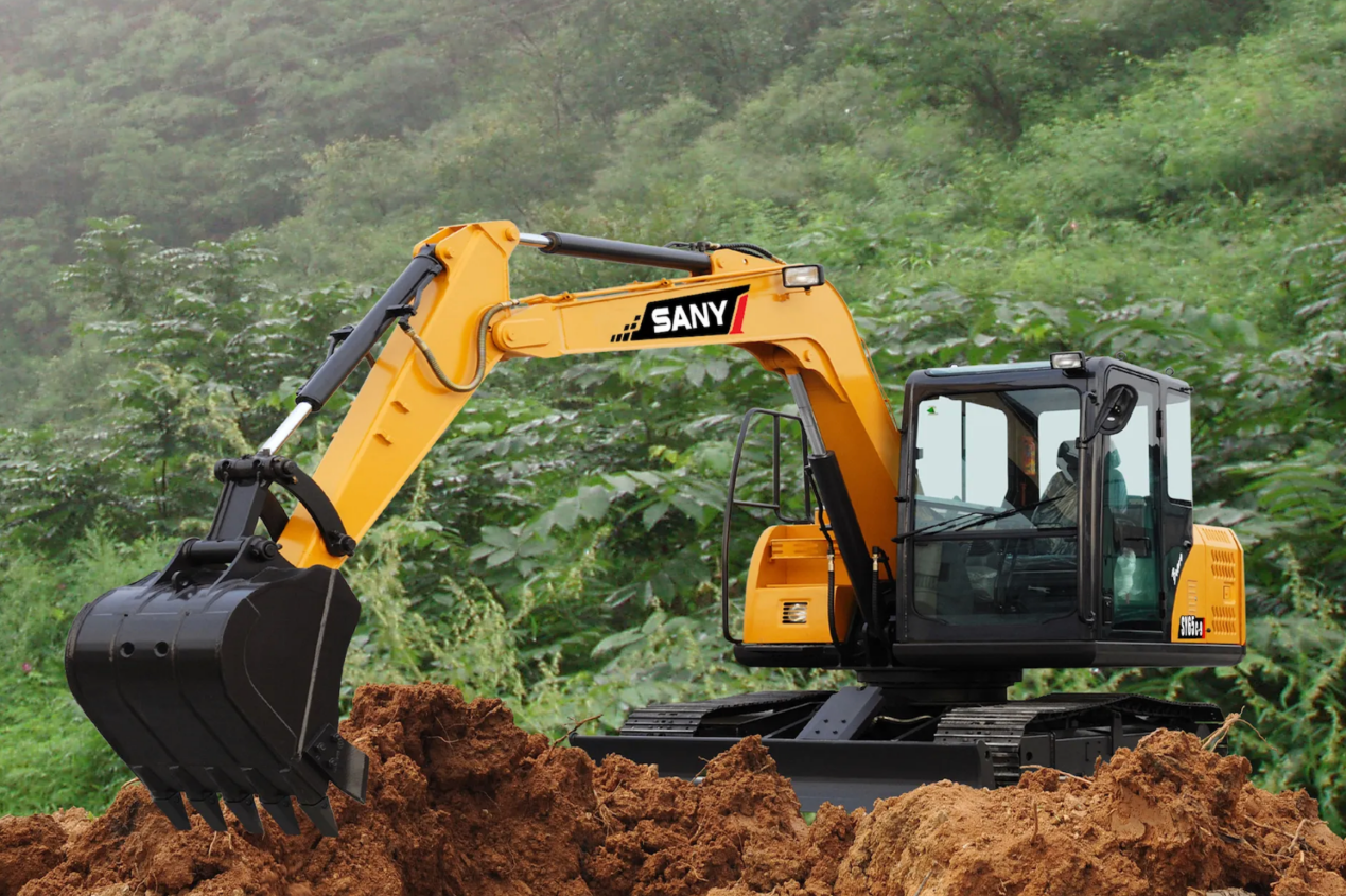 A road construction equipment at work