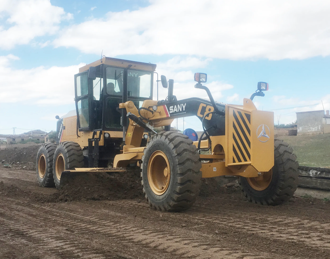 SANY motor grader at work