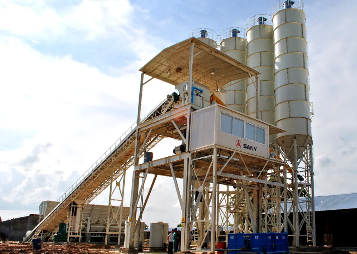 SANY batch plant at a construction site