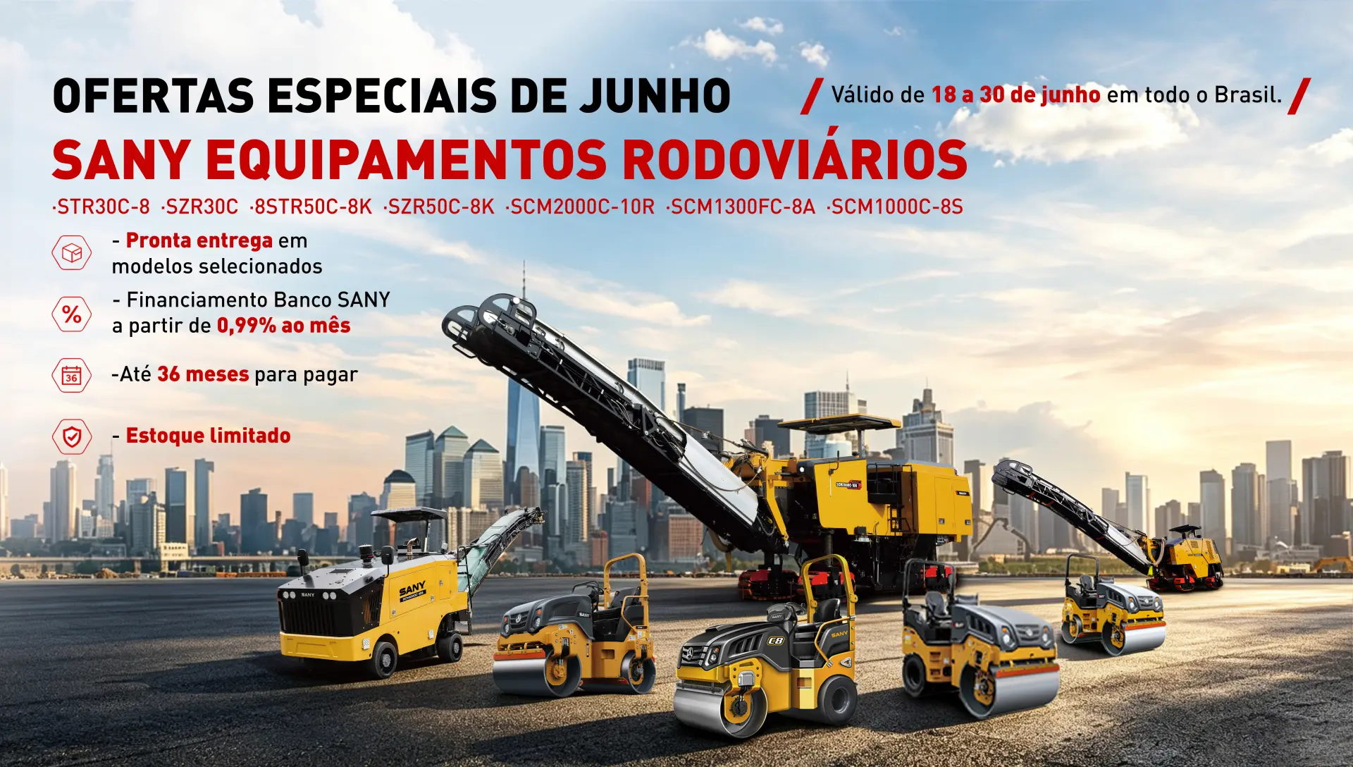 máquinas rodoviárias SANY