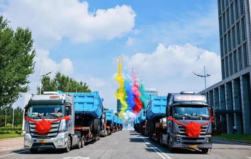 Pure-electric autonomous mining truck prepared for shipment to South America